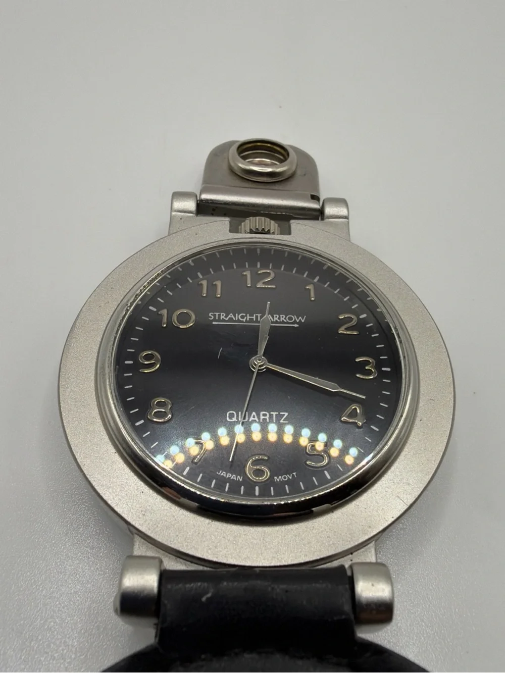 US Air Force Belt/Pocket Watch, Straight Arrow, Japan Quartz, New Battery
